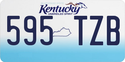 KY license plate 595TZB