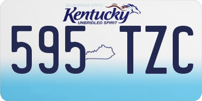 KY license plate 595TZC