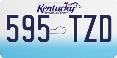 KY license plate 595TZD