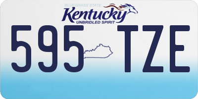 KY license plate 595TZE