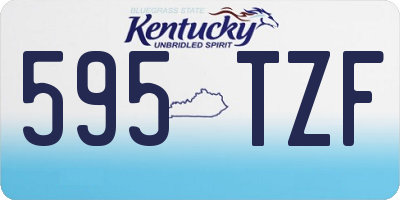 KY license plate 595TZF
