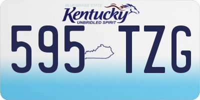 KY license plate 595TZG