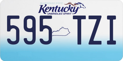 KY license plate 595TZI