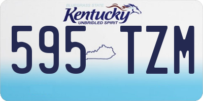 KY license plate 595TZM