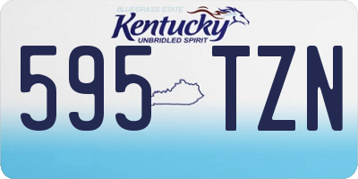 KY license plate 595TZN