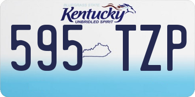 KY license plate 595TZP