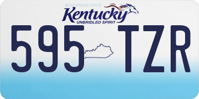 KY license plate 595TZR