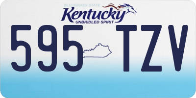 KY license plate 595TZV