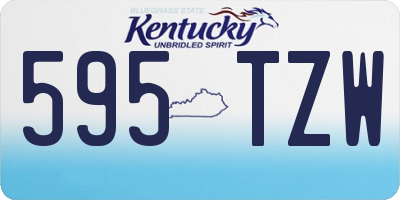 KY license plate 595TZW