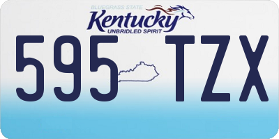 KY license plate 595TZX
