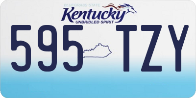 KY license plate 595TZY