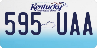 KY license plate 595UAA