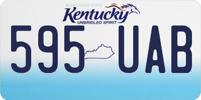 KY license plate 595UAB