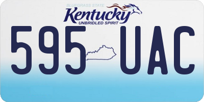 KY license plate 595UAC