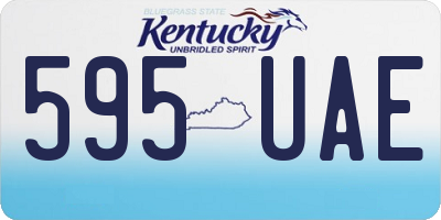KY license plate 595UAE
