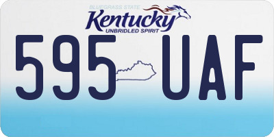 KY license plate 595UAF