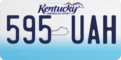 KY license plate 595UAH