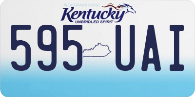 KY license plate 595UAI