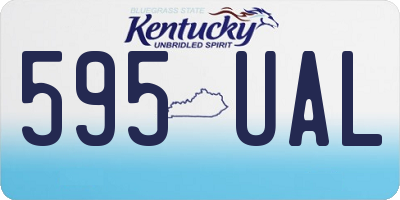 KY license plate 595UAL