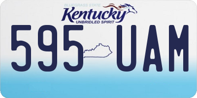 KY license plate 595UAM