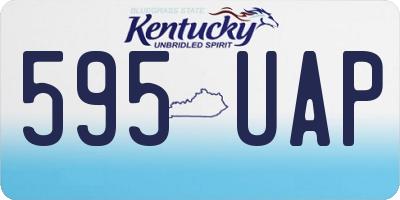 KY license plate 595UAP