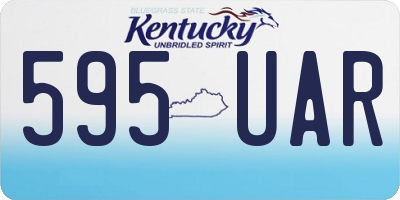 KY license plate 595UAR