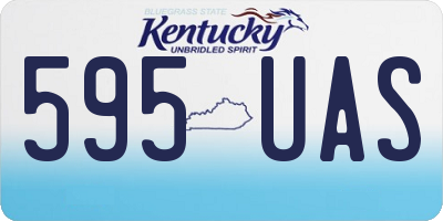 KY license plate 595UAS