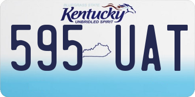 KY license plate 595UAT