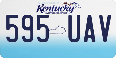 KY license plate 595UAV