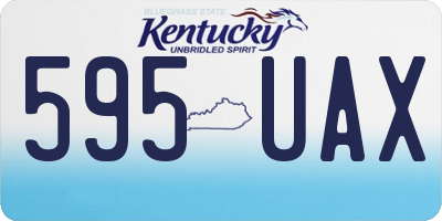 KY license plate 595UAX