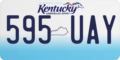 KY license plate 595UAY