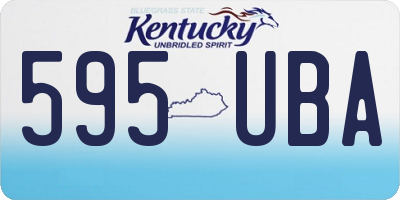 KY license plate 595UBA