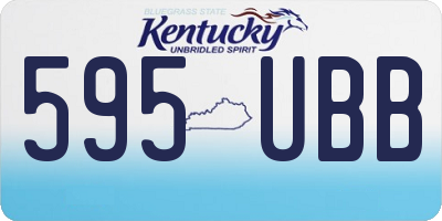 KY license plate 595UBB