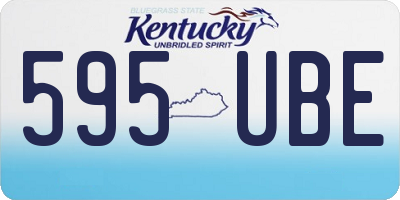 KY license plate 595UBE