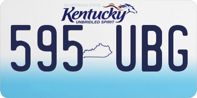KY license plate 595UBG