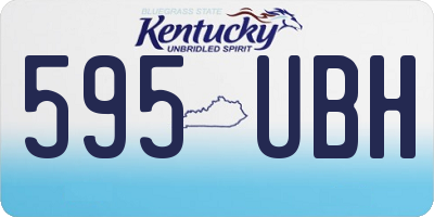 KY license plate 595UBH