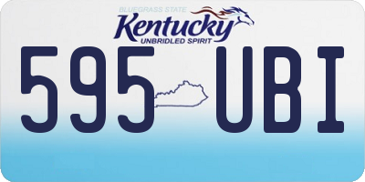 KY license plate 595UBI