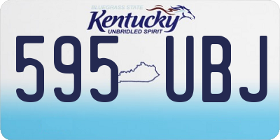 KY license plate 595UBJ