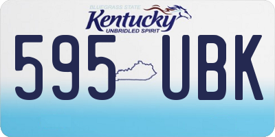 KY license plate 595UBK