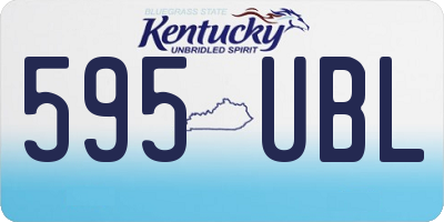 KY license plate 595UBL