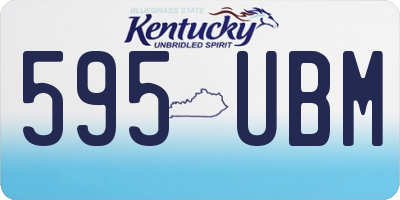 KY license plate 595UBM