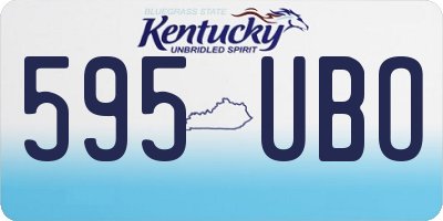 KY license plate 595UBO