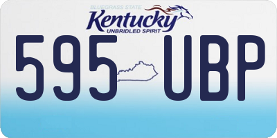 KY license plate 595UBP