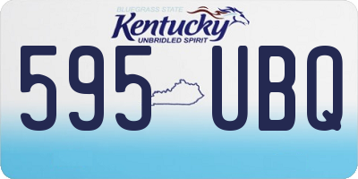 KY license plate 595UBQ