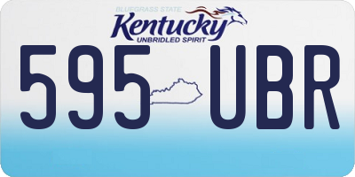 KY license plate 595UBR