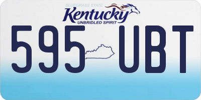 KY license plate 595UBT