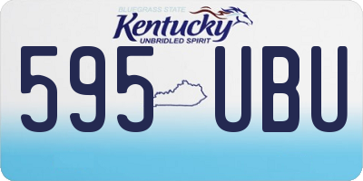 KY license plate 595UBU