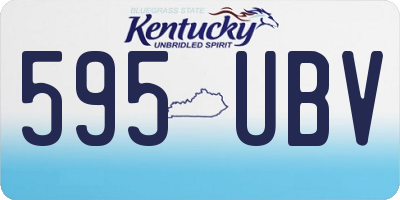 KY license plate 595UBV