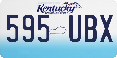 KY license plate 595UBX