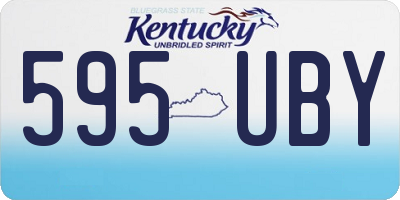 KY license plate 595UBY